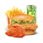 Gochick chicken burger meal